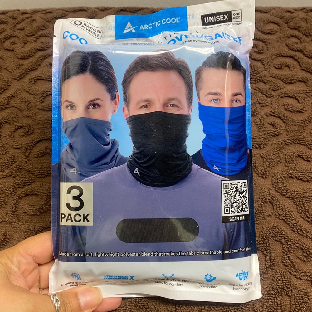 Arctic Cool 3pk cooling face cover/gaiter